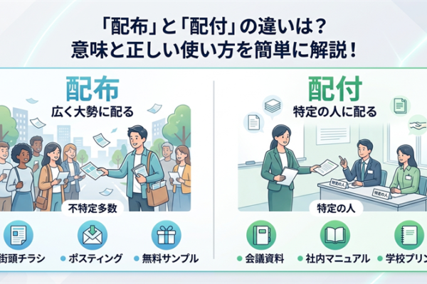 「配布」と「配付」の違いは？意味と正しい使い方を簡単に解説！