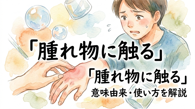 「腫れ物に触る」の意味は？由来は？使い方を例文で解説！