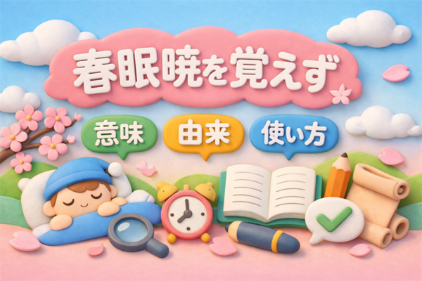 「春眠暁を覚えず」の意味は？由来は？使い方を例文で解説！