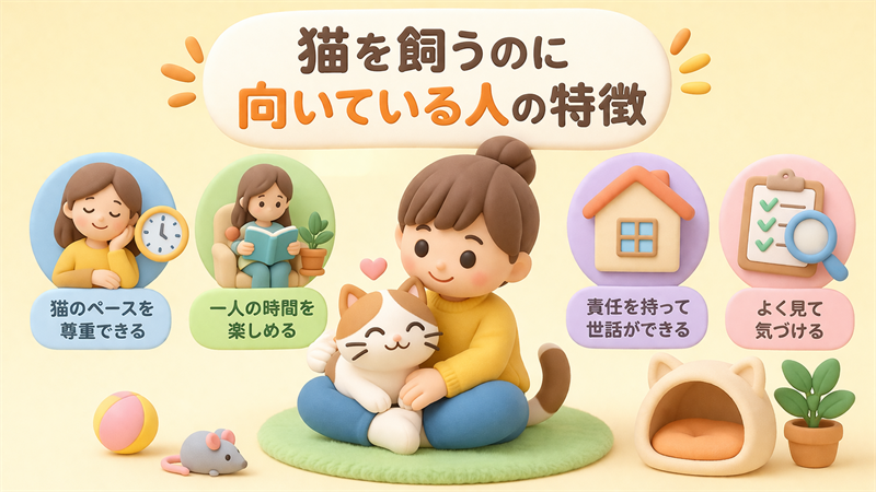 猫を飼うのに向いている人の特徴